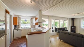 Fridge, oven, stovetop, dishwasher