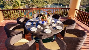 Outdoor dining - The Tea House, Marigot Bay- Unique Experience! (Marigot Bay)
