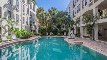 Outdoor pool, a heated pool