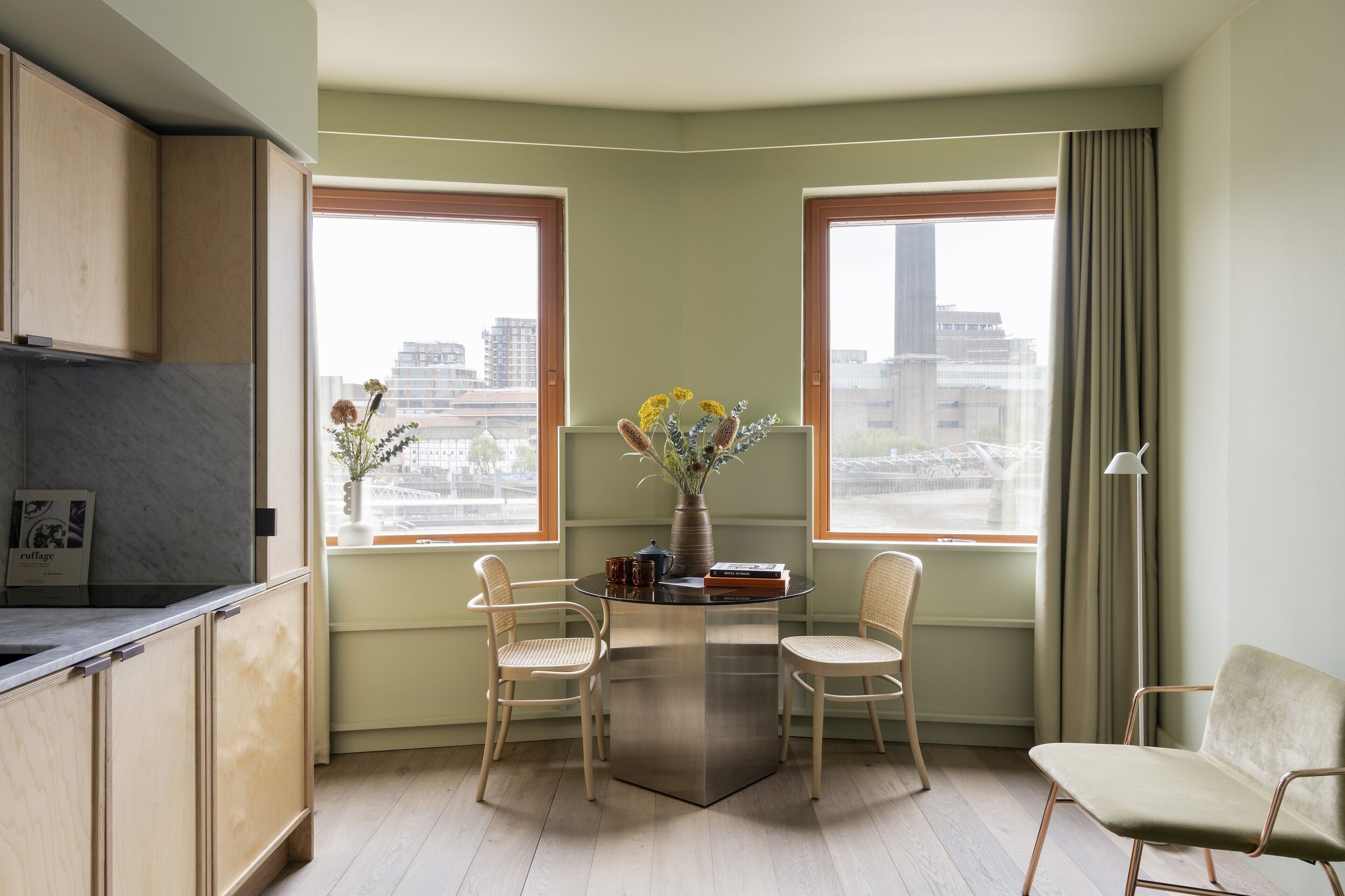 42-inch flat-screen TV with digital channels, TV