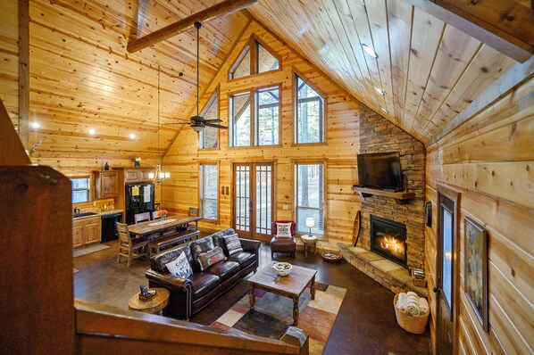 Smart TV, fireplace, video games