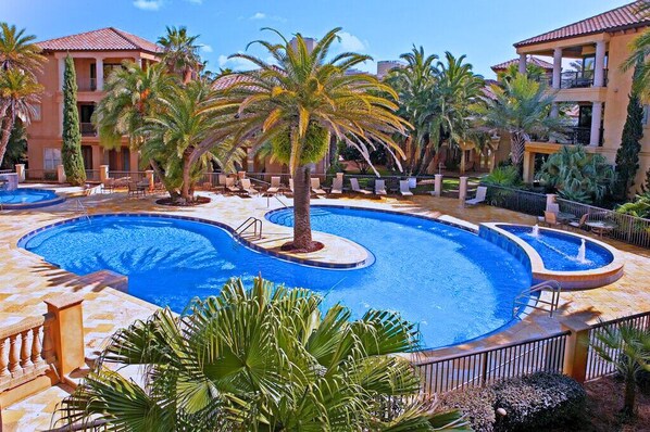 Pool - Pet-Friendly Mediterranean Villa | Lagoon Pool, Hot Tub + Beach Access (Miramar Beach)