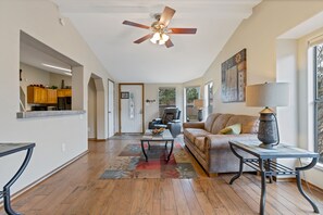 TV, fireplace, DVD player