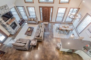TV, fireplace, video games, ping pong
