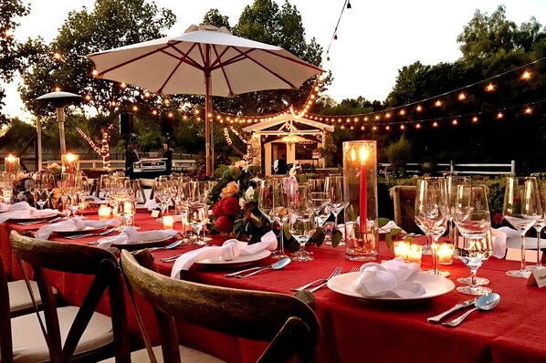 Espace banquet en plein air