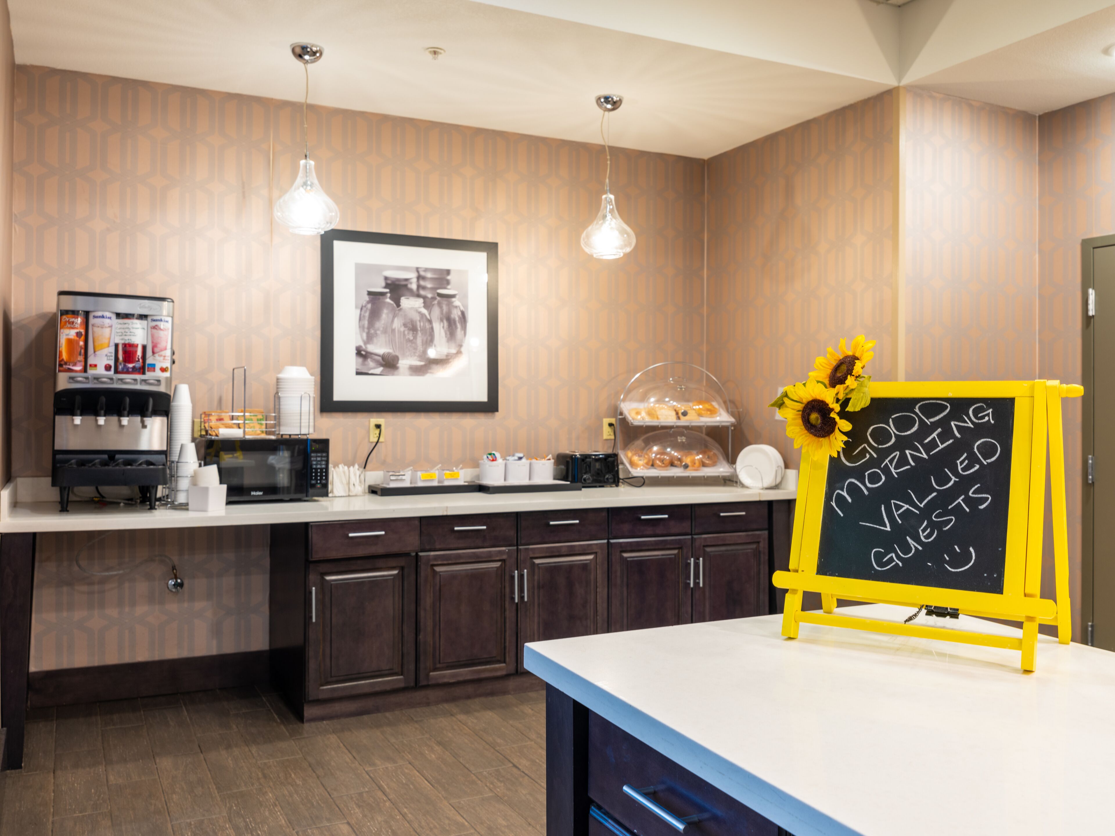 free daily self-service breakfast