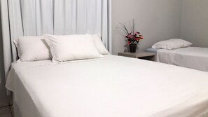 Blackout curtains, free WiFi, bed sheets