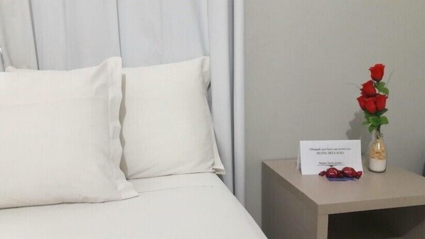 Blackout curtains, free WiFi, bed sheets