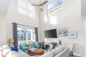 Flat-screen TV, ping pong