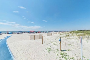 Vlak bij het strand