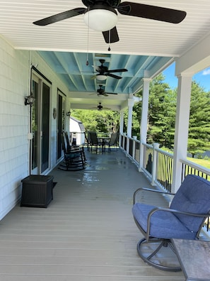 Outdoor dining - “The Oasis” <br>Beautiful private home with In-ground pool and sauna.<br> (White Lake)