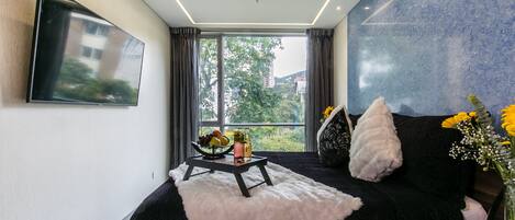 1 soveværelse, pengeskab på værelset, gratis Wi-Fi