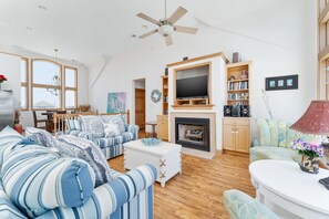 Televisión, reproductor de DVD y estéreo 