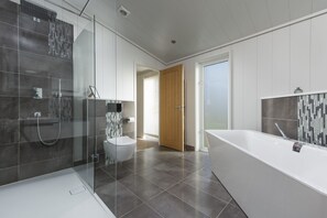 Bathtub, hair dryer