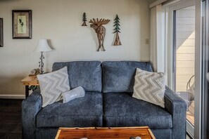 Smart TV, fireplace, DVD player