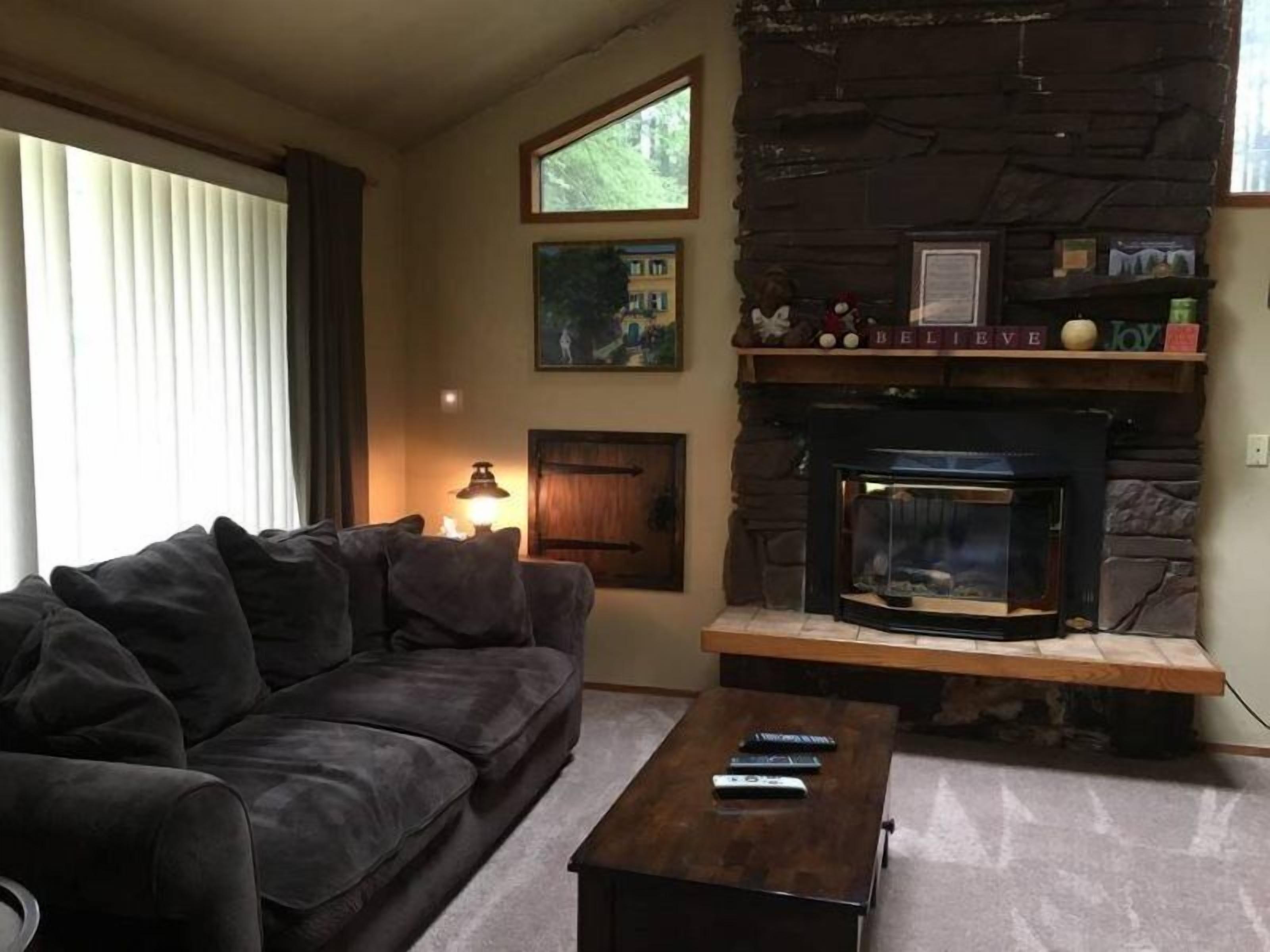 TV, fireplace, DVD player