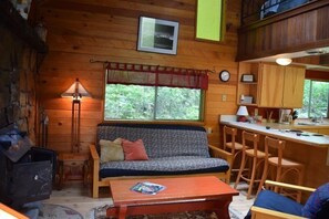 Cabin (Culps Cascade) | Living room | TV, fireplace - Culps Cascade (Packwood)