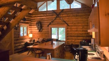Cabin (Cascade Log Cabin) | Living room | Flat-screen TV