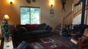 TV, fireplace, DVD player