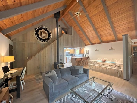 Cabin (Rainier Retreat) | Living room | Flat-screen TV