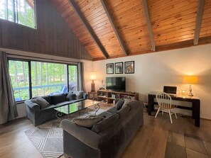 Cabin (Rainier Retreat) | Living room | Flat-screen TV - Rainier Retreat (Packwood)