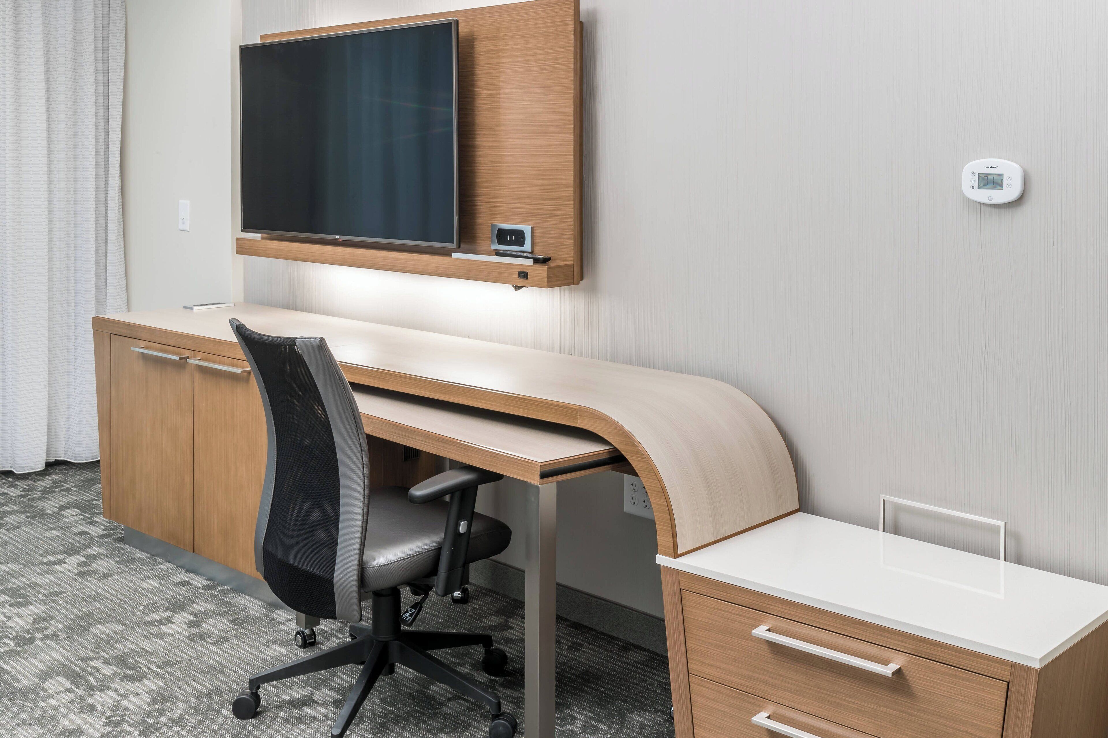 premium bedding, individually furnished, desk, laptop workspace