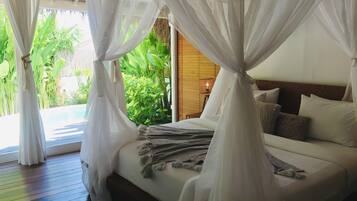 Vila, 1 Tempat Tidur King, kolam renang pribadi, pemandangan kolam renang (Batu Sepatu) | Minibar, meja kerja, Wi-Fi gratis, dan seprai linen