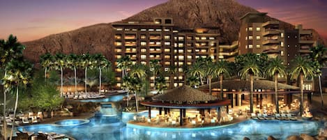 Outdoor pool, a heated pool