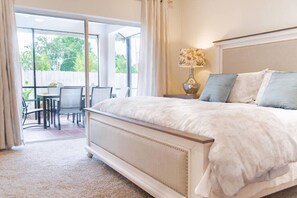3 bedrooms, desk, iron/ironing board, travel cot