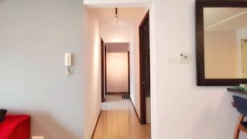 3 bedrooms, desk, laptop workspace, iron/ironing board