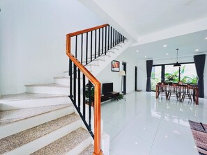 Villa, 3 Bedrooms | Living area | 35-inch flat-screen TV with cable channels, TV