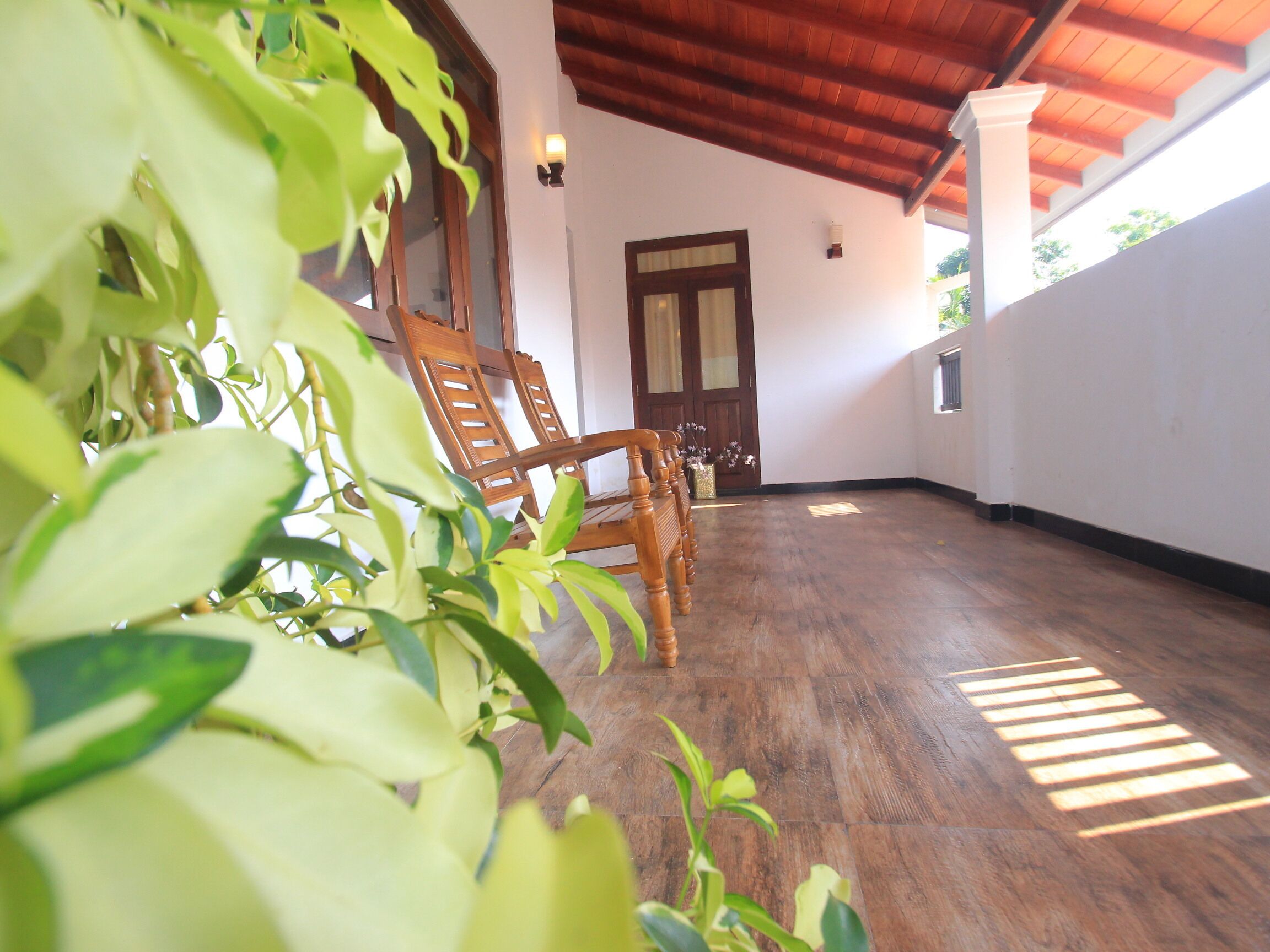 Utsikt mot strand/hav