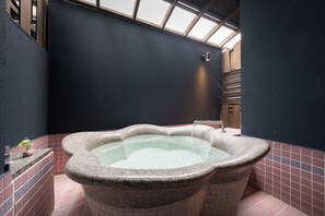Shioka 102, Japanese-Western Room with Semi Open-Air Bath, Non smoking | Bathroom | Separate bathtub and shower, free toiletries - Ryokan Kiyoto (Minamiboso)
