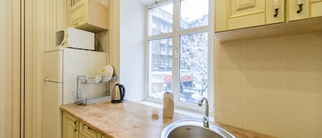 公寓, 1 间卧室 | 私人厨房 | 大冰箱、微波炉、炉灶、茶具/咖啡用具