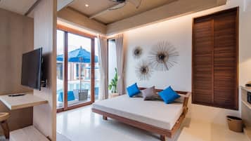 Pool Access Villa | Minibar, in-room safe, blackout curtains, free WiFi