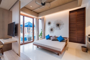 Pool Access Villa | Minibar, in-room safe, blackout drapes, free WiFi