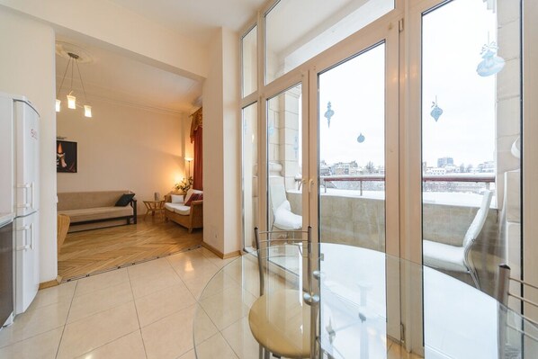 Apartment, 1 Bedroom | Living area | Flat-screen TV