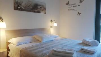 1 bedroom, iron/ironing board, travel crib, bed sheets