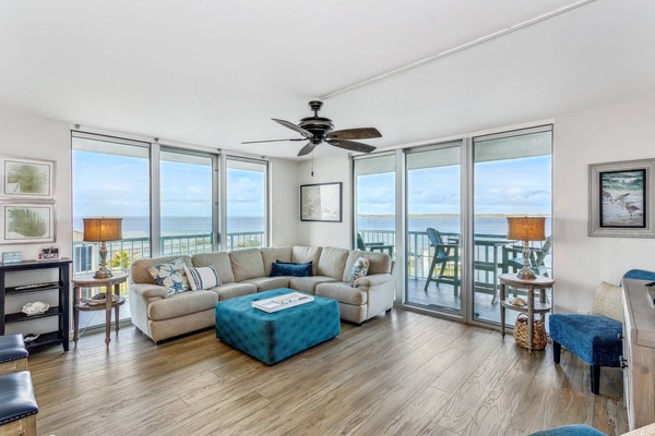 Incredible views from the comfortable living room
