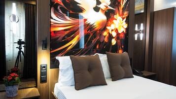 Deluxe Room | Premium bedding, minibar, desk, laptop workspace