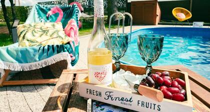 Ferienhaus mit privater Sauna, Whirlpool und Pool