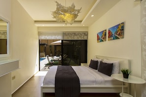 Villa de diseñador | 2 habitaciones y sábanas de algodón egipcio 