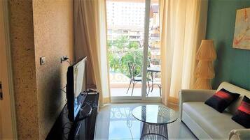 Apartment | Living room | 30-inch TV with digital channels