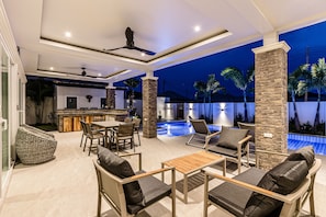 Superior Villa, 3 Bedrooms, Non Smoking, Kitchen | View from room