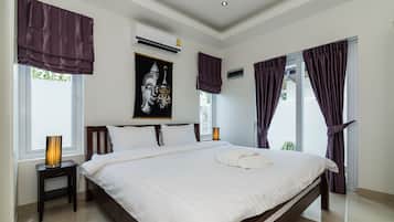 Vila Superior, 3 kamar tidur, Bebas Asap Rokok, dapur | 3 kamar tidur, tirai kedap cahaya, dan setrika/meja setrika