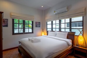 Standard-Villa, 3 Schlafzimmer, Nichtraucher, Küche | 3 Schlafzimmer, Verdunkelungsvorhänge, Bügeleisen/Bügelbrett