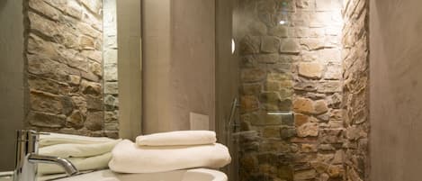 Dusche, Haartrockner, Bidet, Handtücher