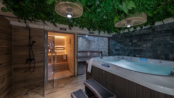 Sauna, boblebad, dampbad