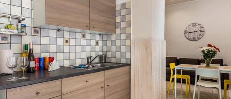 Apartment, 2 Bedrooms | Private kitchenette | Full-size fridge, oven, stovetop, espresso maker