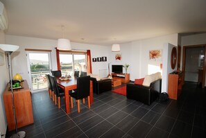 TV, DVD player, stereo